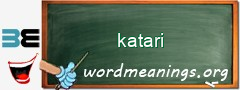 WordMeaning blackboard for katari